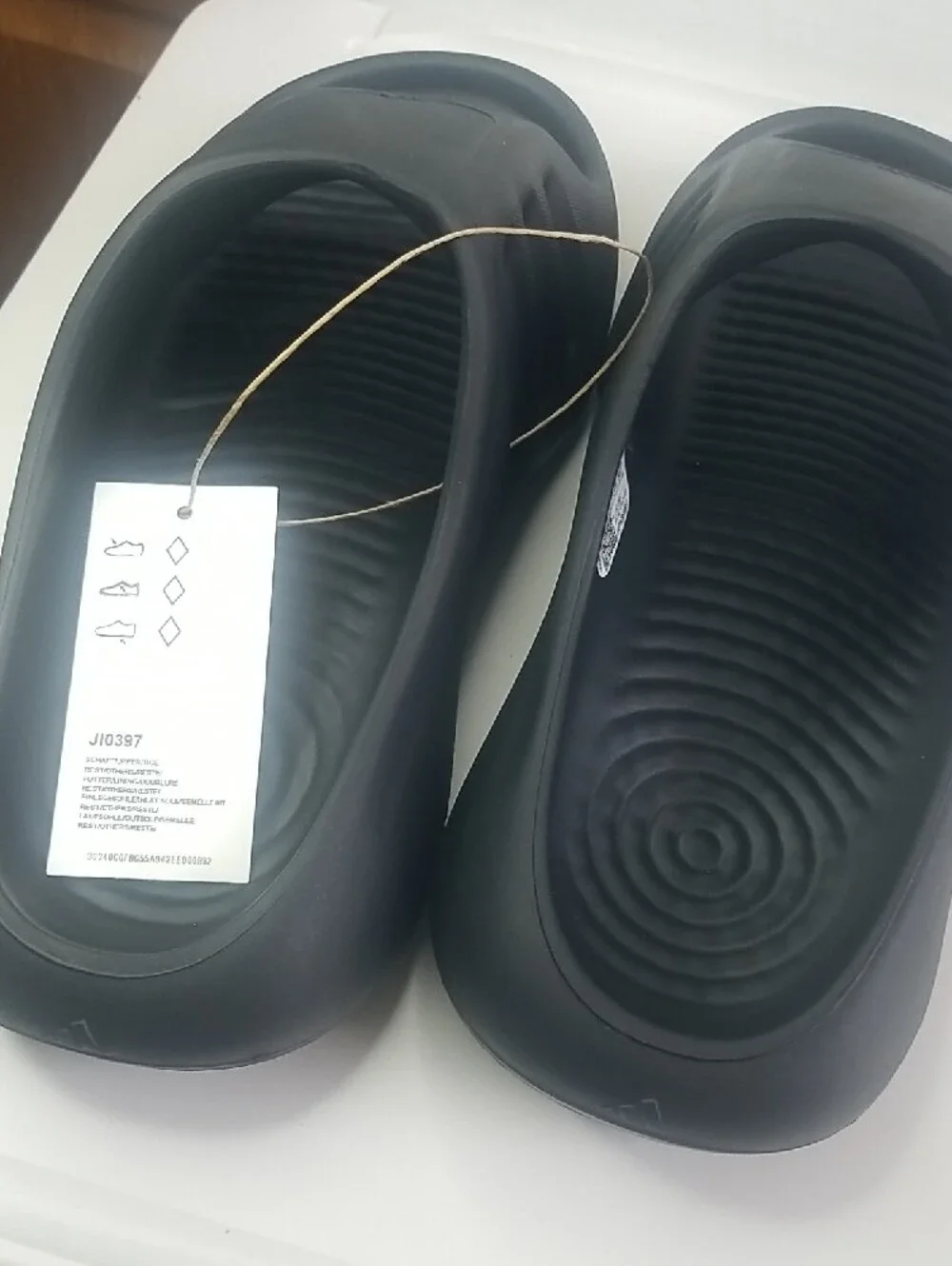 adidas Men's Black Contoured Slide Sandals
